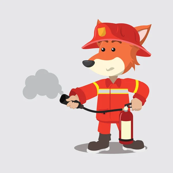 Brandweerman Vos Vector Illustratie Ontwerp — Stockvector