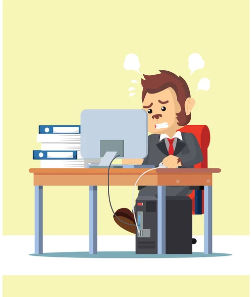 Monkey Stress Vector Illustration Design — Stock Vector