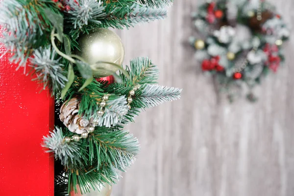 Jul dekorationer i inredningen — Stockfoto