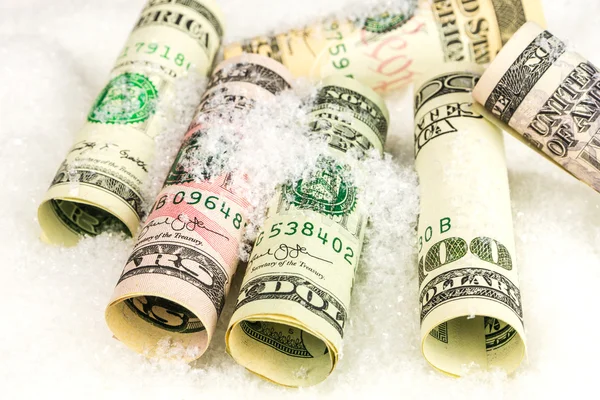 American dollar value frozen — Stock Photo, Image