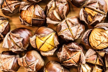 Kavrulmuş kestane closeup