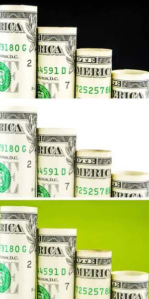 American dollar declining steps — Stock Photo, Image