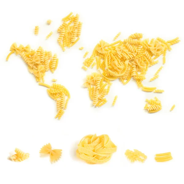 Pasta world on white background — Stock Photo, Image