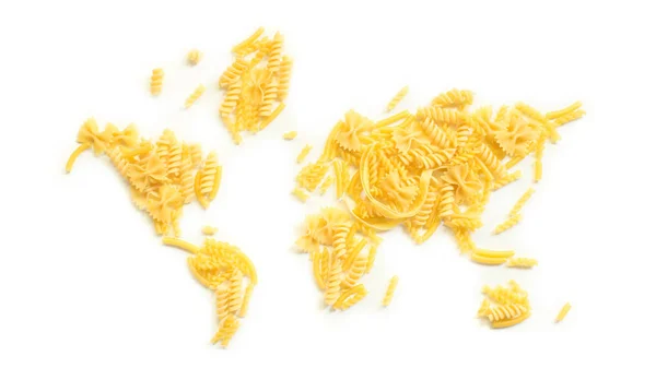 Pasta world on white background — Stock Photo, Image