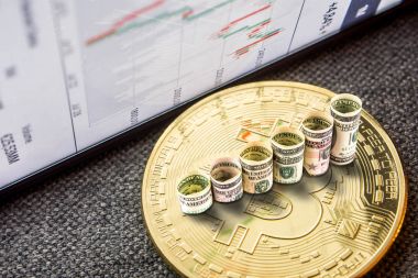 Altın bitcoin madeni para oluşturan adımları dolar ile