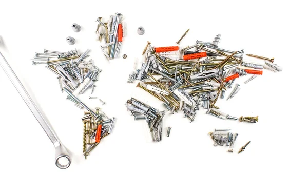 vida ve bağlantı elemanları tornavida ile yapılan Dünya Haritası