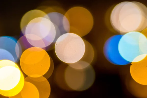 Multicolored bokeh of lights on defocused background — Stock Photo, Image