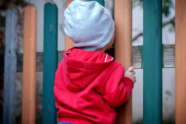 Discovering the world of one year old boy — Stock Photo, Image