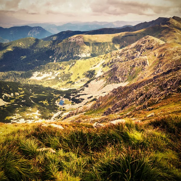 Fernsicht vom Chopok, einem Berggipfel in der niedrigen Tatra in der Slowakei, Europa — Stockfoto