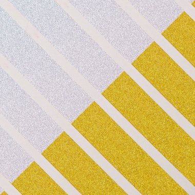 Beyaz çizgilerle çizilmiş altın ve gümüş köşeli arka plan Plastik 3d etkisi 