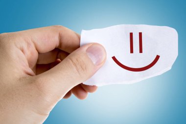 el işareti ile kağıt tutarak