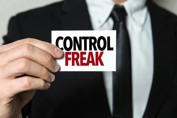 Karta z znak control freak — Zdjęcie stockowe