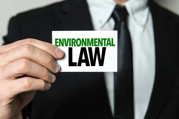 Card with sign environmental law — Stock Photo, Image