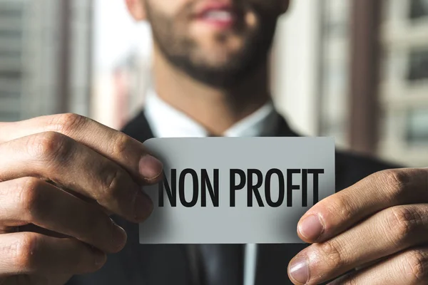 Carta con segno no profit — Foto Stock