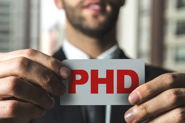 Paper with sign PHD — Stock Photo, Image
