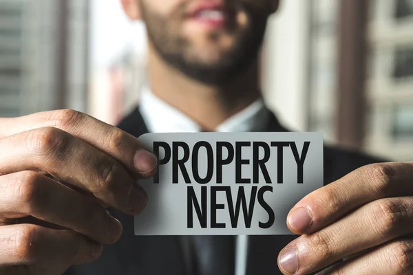 Paper with sign property news — Stock Photo, Image