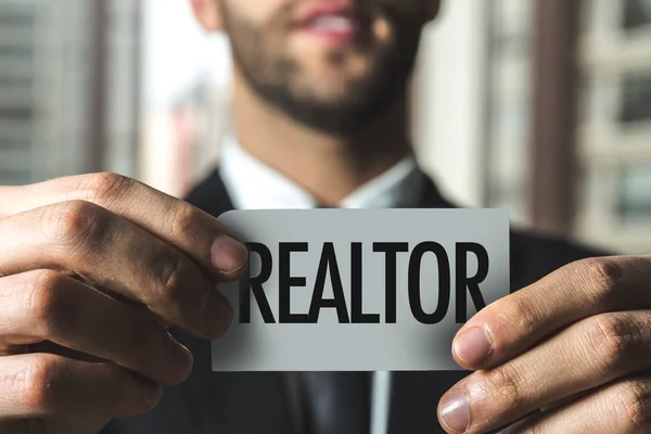 Paper with sign realtor — Stock Photo, Image