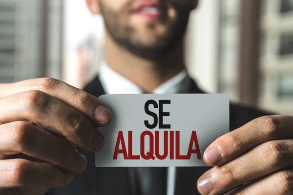 Sign For Rent (in Spanish) — Stock Photo, Image