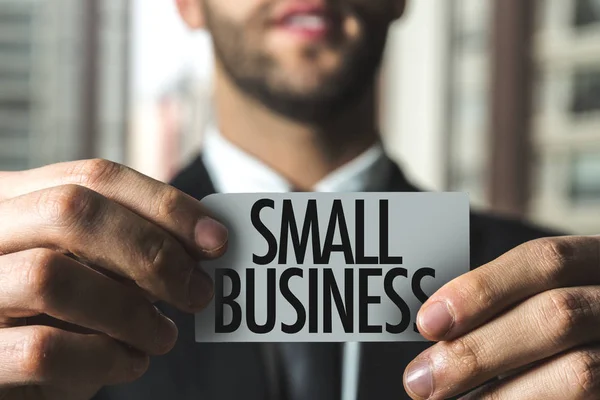 Papier ze znakiem Small Business — Zdjęcie stockowe