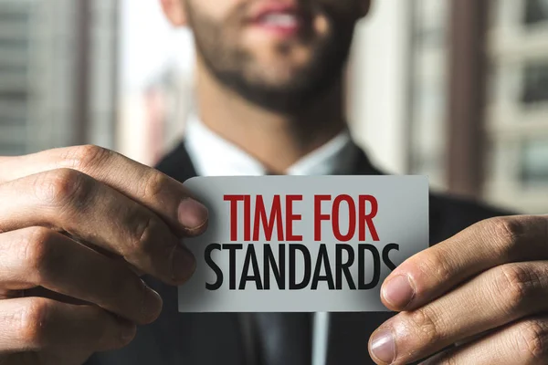 Paper with sign time for standards — Stock Photo, Image