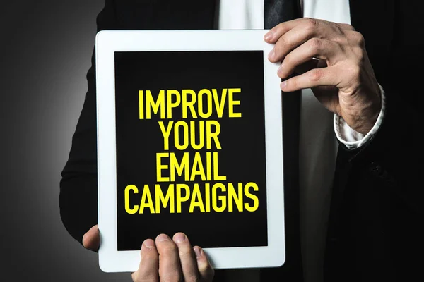 Verbesserung Ihrer E-Mail Kampagnen — Stockfoto