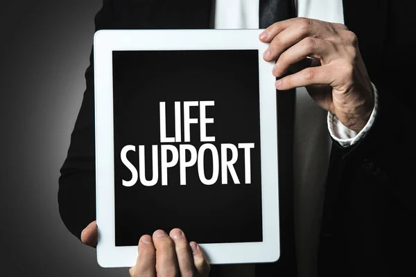 Tablet with inscription Life Support — Stock Photo, Image