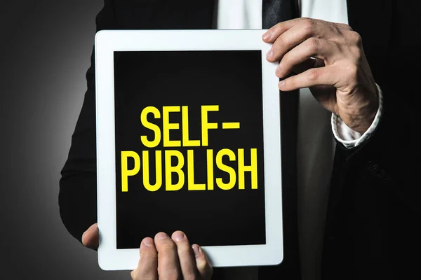 Tablet con iscrizione Self-Publish — Foto Stock