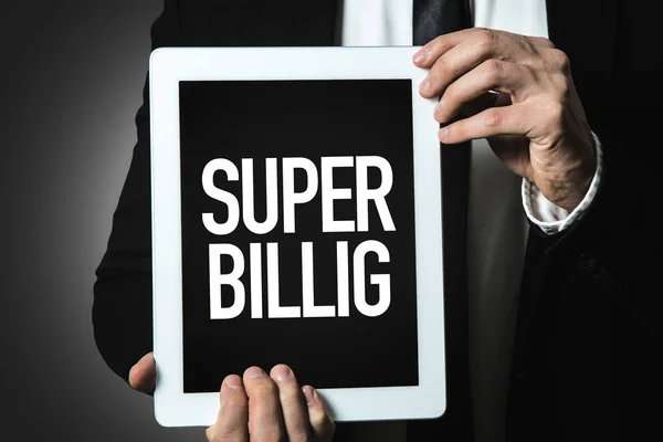 Beschriftung superbillig) — Stockfoto