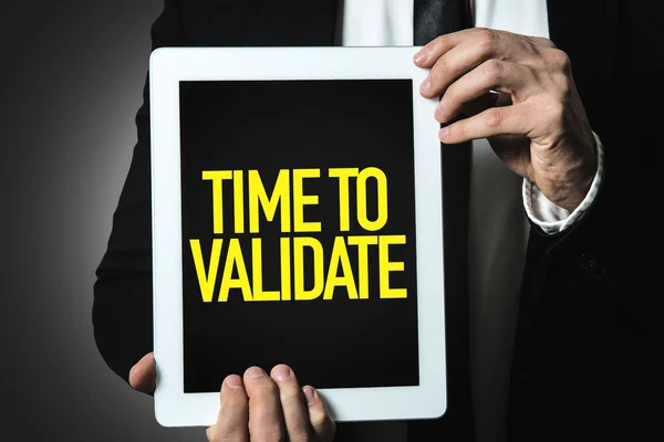 Inscription Time to validate — Stock Photo, Image