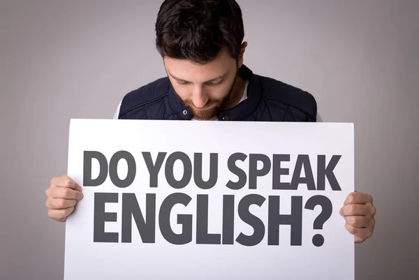 Paper with sign Do You Speak English? — Stock Photo, Image