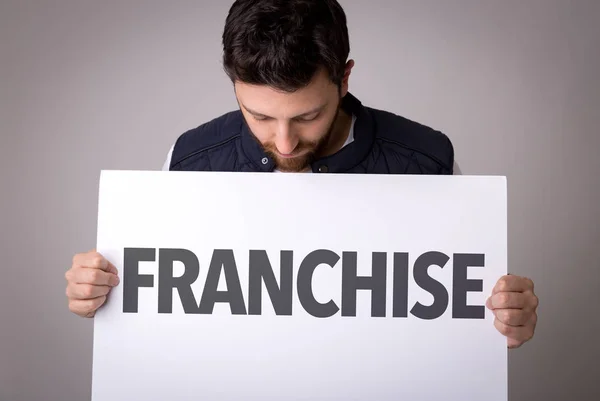 Papier mit Sign-Franchise — Stockfoto