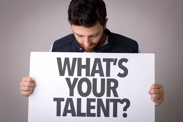 Papier met teken Whats uw talent? — Stockfoto