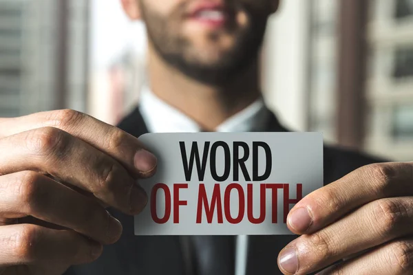 Paper with sign Word of Mouth Stock Picture