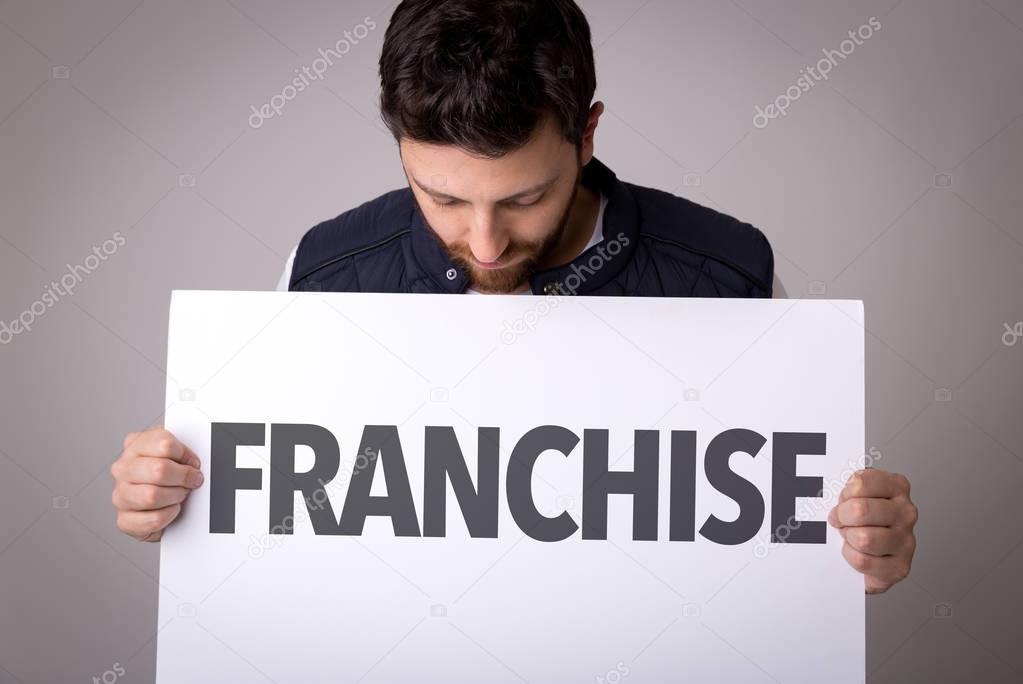 paper with sign Franchise