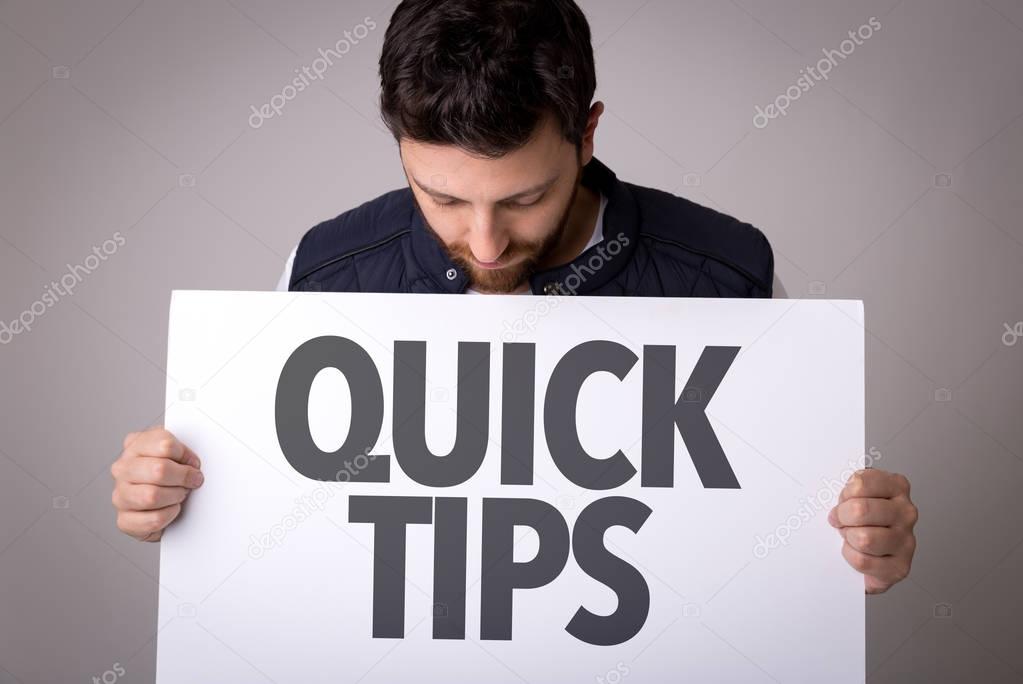 paper with sign Quick Tips