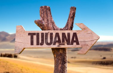 Tijuana ahşap tabela