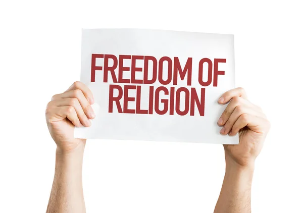 Carta con segno Libertà di religione — Foto Stock