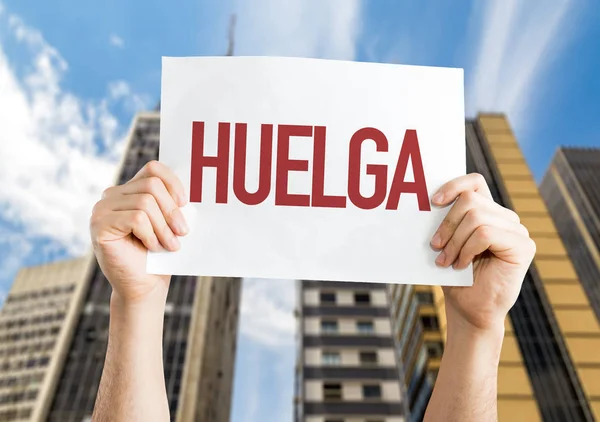 Paper with sign Strike (in Spanish) — Stock Photo, Image