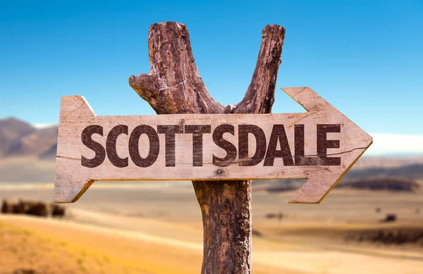 Scottsdale wooden signpost — Stock Photo, Image