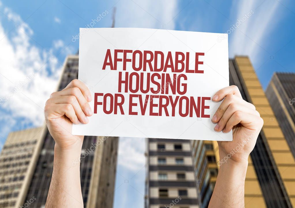 sign affordable housing for everyone
