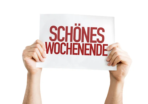 Sign Nice Weekend (in German) — Stock Photo, Image