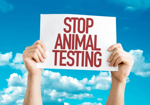 sign stop animal testing
