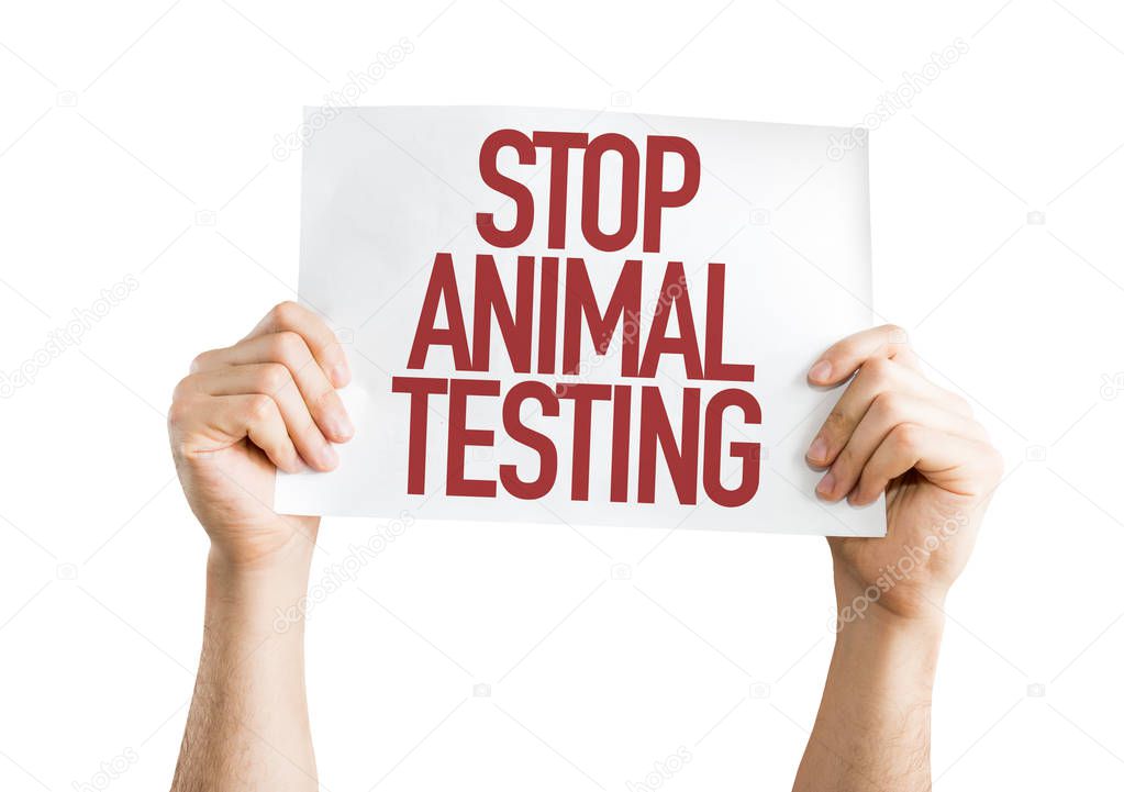 sign stop animal testing