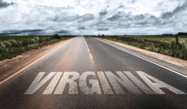 virginia sign on road clipart