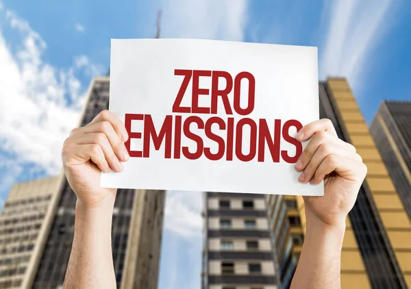 Paper with sign zero emissions — Stock Photo, Image