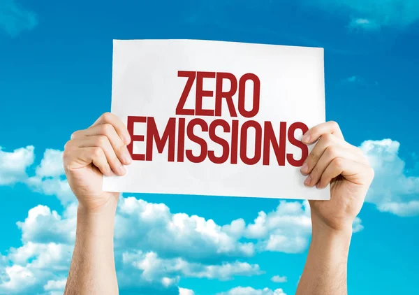 Paper with sign zero emissions — Stock Photo, Image