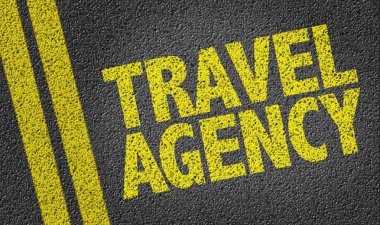 yellow sign travel agency clipart