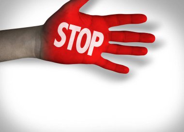 kırmızı el üzerinde yazıt