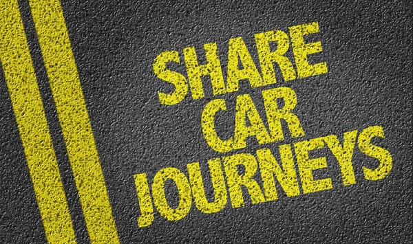 Sign share car journeys — Stock Photo, Image