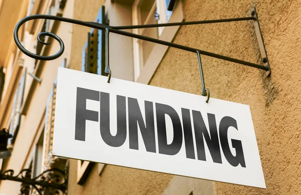 Sign with inscription Funding — Stock Photo, Image